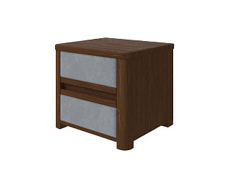 Тумба Орматек Wood Soft (Ткань/Массив (сосна) Мокко (сосна) с брашированием/Ultra Осенний туман) 45x40