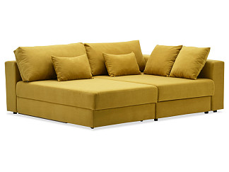 Орматек Угловой диван-кровать Астер (Ткань: Велюр Ultra mustard (горчичный)) 176x275