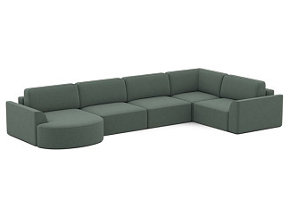 Диван модульный Спейс-М 5 Velvet Olive