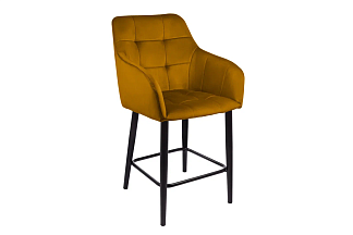 Стул полубарный Отэм горчичный / опоры черные