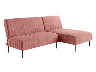 Орматек Угловой диван-кровать Montreal без подлокотников (левый, правый) (Ткань: Велюр Barkhat 15 Розовый) 111x204