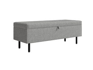 Пуфик Орматек Банкетка Sofix (Ткань: Шенилл Piano 19 Арктический серый) 122x46