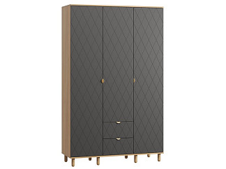 Распашной шкаф Теджонс 3-139x224 Ромб Графитовый