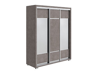 Шкаф Орматек Шкаф-купе 3х дв Orma Soft 2 (2 зеркала) (Ткань: Велюр Sohu Латте) 177x60