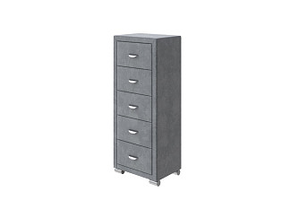 Комод Орматек OrmaSoft 2 (5 ящиков) (Ткань: Велюр Sohu Сталь) 50x40
