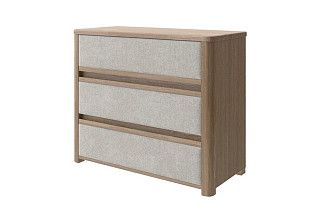 Комод Орматек Wood Soft (ЛДСП+ткань Антик (сосна) с брашированием/Sohu Крем) 90x40