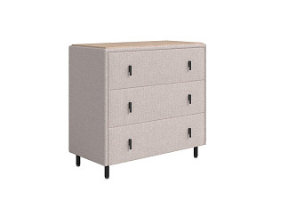 Комод Орматек Sofix (Шенилл/ЛДСП Piano 9 Кремовый тарт/Бунратти) 92x46