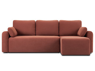 Диван угловой Кирмас-1 Велюр Терракотовый