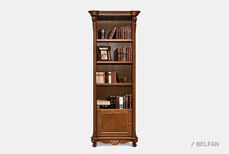 Шкаф для книг "Алези 8" (левый); античная бронза