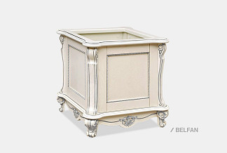 Подставка под цветы "Алези 2"; слоновая кость с серебром