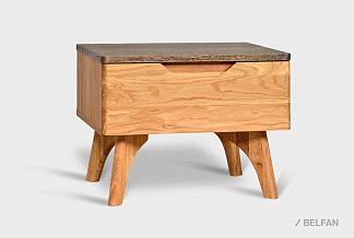 Тумба прикроватная "Элва" B-1; бейц-масло, графит