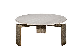 69-23303 Стол журнальный мраморный d100*45см