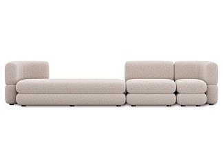 Диван модульный Брера 4 Букле Кремовый