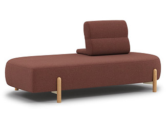 Диван модульный Альди 1 Рогожка Бордовый