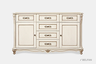 Тумба "Алези 3"; слоновая кость с золочением