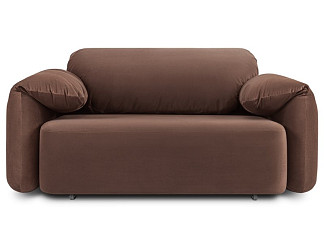 Диван прямой Тут Рядом Обнимаемся 140 Велюр Коричневый