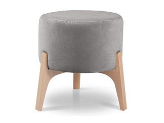 Пуф Лидо Велюр Светло-серый