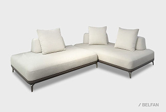 "Infiniti" диван модульный; нераскл.; 13+15; хром темный; Zevs 01+ Unico Bison (гр.2/Турция)