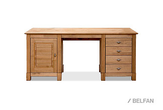 Стол письменный "Рауна" 14 (2 тумбы); бейц-масло