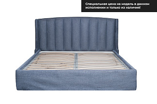 Кровать Odry c подъем.мех. шенилл синий Natur Sin 206*220*120