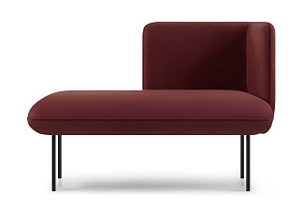 Кушетка Наск Велюр Бордовый