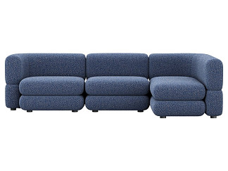 Диван модульный Брера 7 Букле Синий