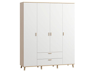 Распашной шкаф Пронто 4-170x210 Береза/Белый