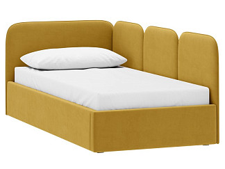 Детская кровать Имми 90 Велюр Горчичный