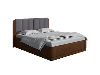 Кровать Орматек Wood Home 2 с подъёмным механизмом (Массив/Рогожка Мокко (сосна) с брашированием/Nice Мокко) 200x190