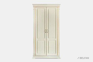 Шкаф для одежды 2-х дв. "Верди Люкс"; слоновая кость с золочением