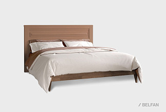 Кровать "Сакраменто"; без основания, без матраса; (2000x2000); трюфель