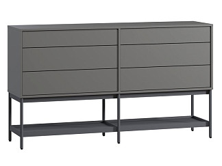 Комод Изи 158x91 Графитовый