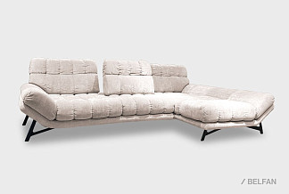 "Space" диван с оттоманкой; нераскл.; 2L+8R; Pushe 04 (гр. 1/МТХ)