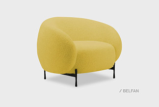 "Cloud" кресло; нераскл.; 12; металл черный; Persona 12 (гр.3/НФ)