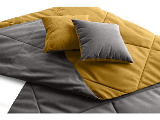 Топпер для дивана Сони-4 Велюр Горчичный