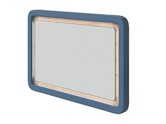 Зеркало Орматек Megapolis (ЛДСП Бунратти+ткань Бунратти/Diva Синий (323)) 95x65