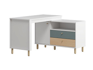 Письменный стол Дикинс 118x120 Береза/Серо-зеленый