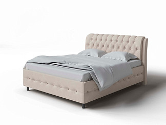 Кровать Como (Veda) 4 с ПМ + Матрас Orto Comfort Middle (Ткань: Микровелюр Laska 15 Лён) 200x200