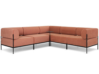 Диван модульный Нолан 5 Шенилл Терракотовый