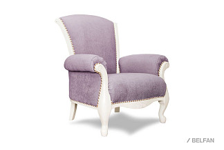 "Грация" кресло; нераскл.; белая эмаль с темной патиной; Missoni 17 (гр.2/БК)