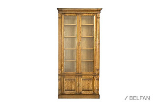 Набор мебели для библиотеки "Верди Люкс 3"; дуб рустикаль с патиной