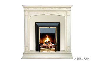 Подставка декоративная под камин "Верди Люкс 1"; слоновая кость