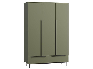 Распашной шкаф Квелен 3-144x220 Оливковый