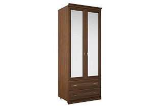 Шкаф Адажио с полками, штангой и 2 выдвижными ящиками