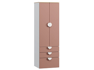 Шкаф детский Милна 2.3-60x190 Розовый