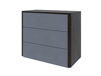 Комод Verda Bliss M (Ткань/Массив (дуб) Венге (дуб)/Manhattan 12 Тихий океан) 79x90