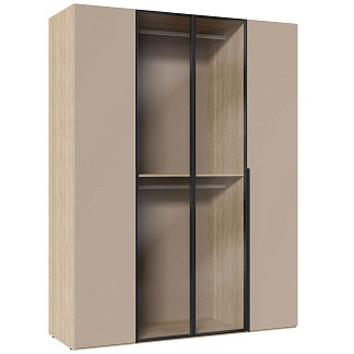 Шкаф четырехстворчатый Некст со стеклом Некст