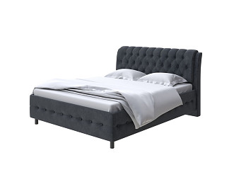 Кровать Como (Veda) 4 с ПМ + Матрас Orto Comfort Middle (Ткань: Велюр Casa Графитовый) 200x200