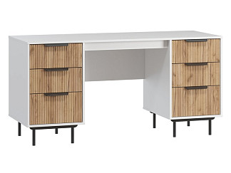 Письменный стол Леванте-1 158x60 Белый/Черный