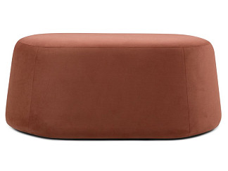 Пуф Керли-3 Велюр Терракотовый